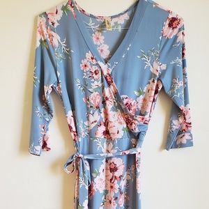 Floral wrap dress